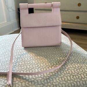 tde. Pink Crossbody Bag with Geometric Design